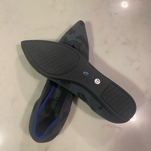 Rothy’s Point. Never worn. Black/gray camo.